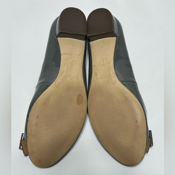 J.Crew Women's Double-Bow Flats Size 8.5 Grey Patent Polyurethane style#… - Picture 9 of 15